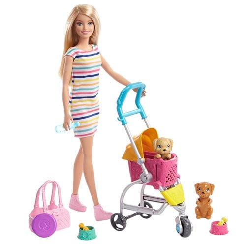 Barbie Stroll ‘n Play Pups Doll and Accessories