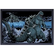 Godzilla Godzilla Blue Framed Art Print