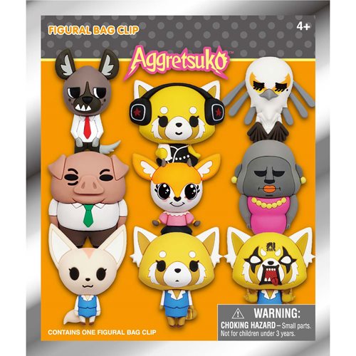 Aggretsuko Figural Bag Clip Random 6-Pack