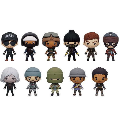 Tom Clancys Rainbow Six Siege 3D Foam Bag Clip Random 6-Pack