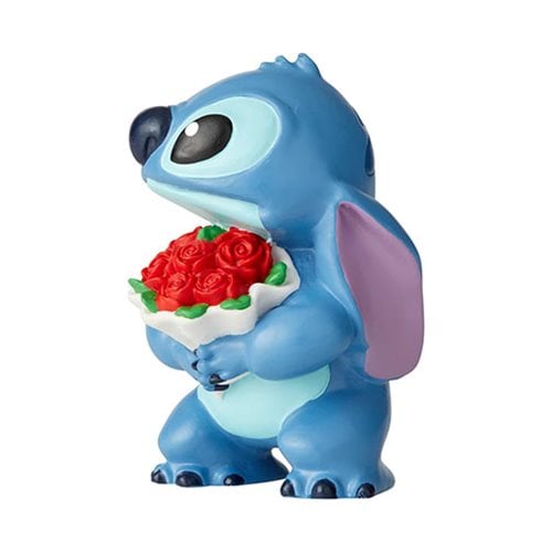 Disney Showcase Lilo & Stitch Stitch with Flowers Mini Statue