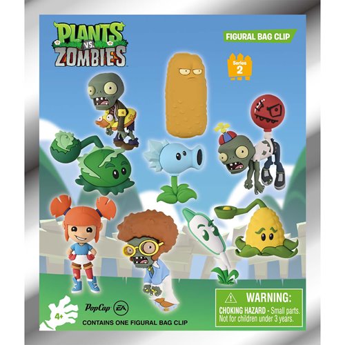 Plants vs. Zombies Series 2 3D Foam Bag Clip Display Case of 24