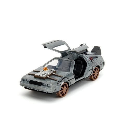 Back to the Future 3 Time Machine with Rail Wheels 1:32 Scale Die-Cast Metal Vehicle