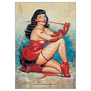 Bettie Page Red Devil Fabric Poster Wall Hanging