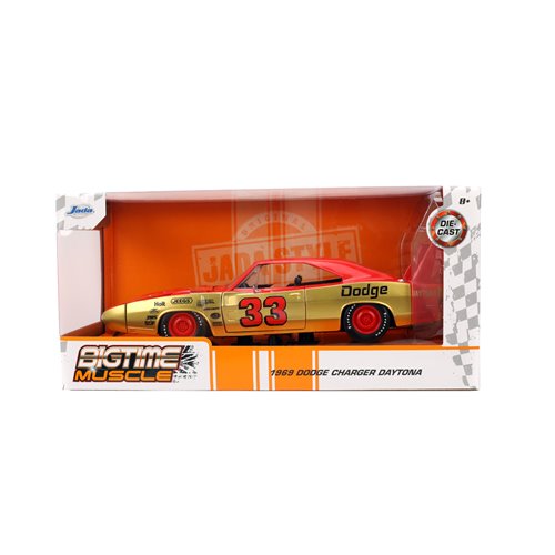 Bigtime Muscle 1969 Red Dodge Charger Daytona 1:24 Scale Die-Cast Metal Vehicle