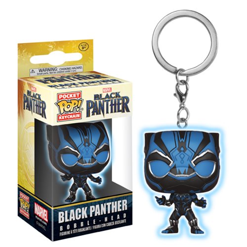 Absoluut Afwezigheid ik ben ziek Black Panther Blue Glow Pocket Pop! Key Chain