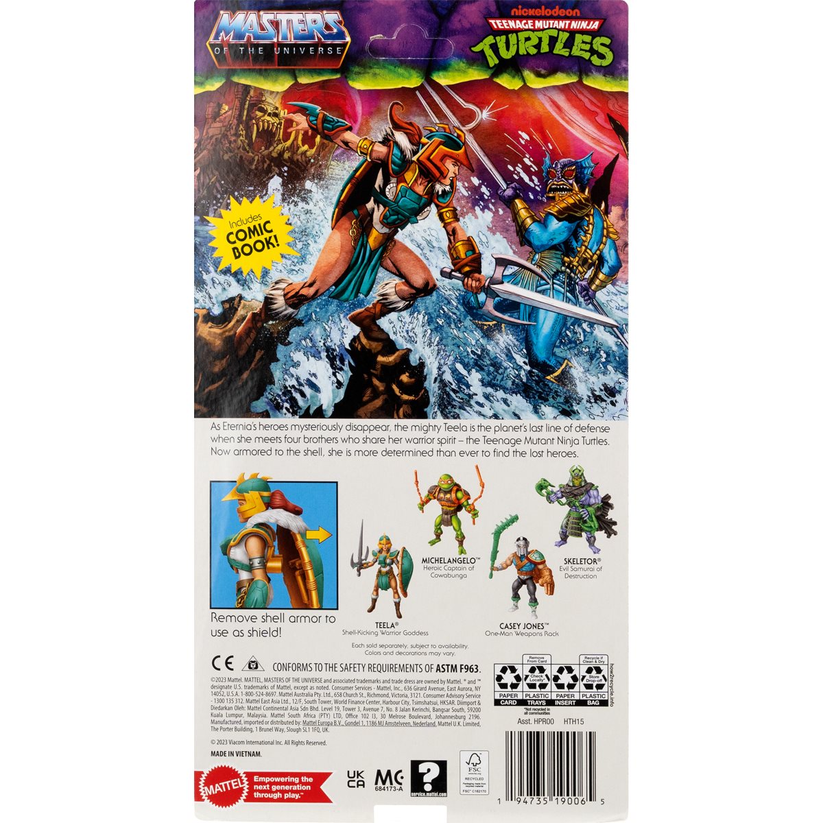 Masters Of The Universe Origins - Teela Turtles Of Grayskull Action Figure 14 Cm Con Armatura E Scudo (Crossover TMNT)
