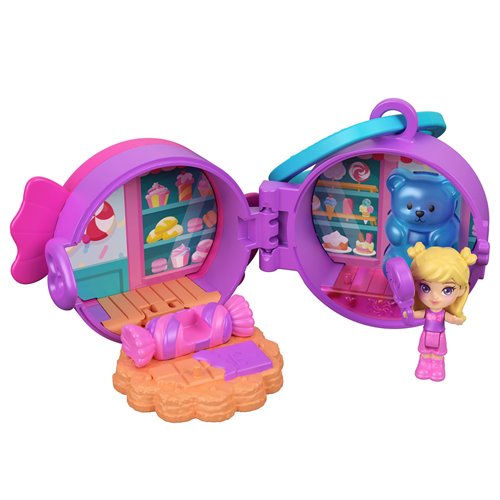 Polly Pocket Impulse Micro Doll Mini-Figure Key Chain Case of 4