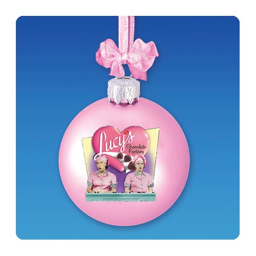 I Love Lucy Chocolate Factory Pink Ball Ornament