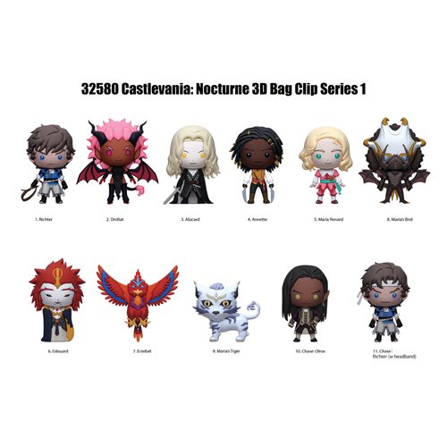 Castlevania: Nocturne 3D Foam Bag Clip Display Case of 24