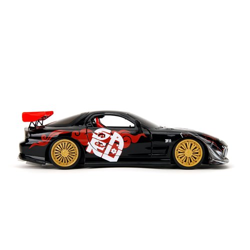 Hollywood Rides Lab Monkeys 1993 Mazda RX7 1:24 Scale Die-Cast Metal Vehicle with Saru Figure
