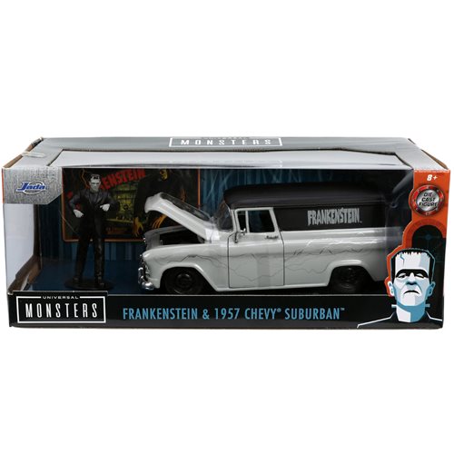 Hollywood Rides Universal Monsters Frankenstein 1957 Chevy Suburban 1:24 Scale Die-Cast Metal Vehicl