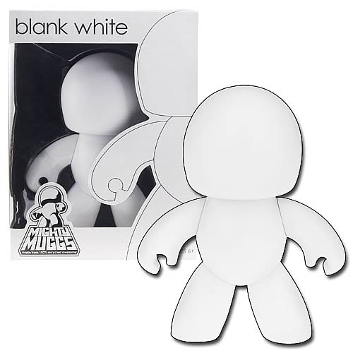 Mighty Muggs Customizable Blank White Vinyl Figure