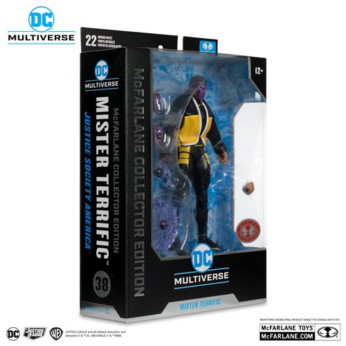 DC McFarlane Collector Edition Wave 11 #38 Mr. Terrific JSOA Red Platinum Edition 7-Inch Scale Actio