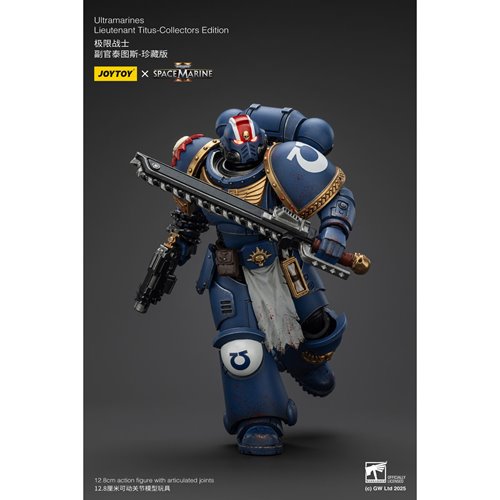 Joy Toy Warhammer Space Marine II Ultramarines Lieutenant Titus Collectors Edition 1:18 Scale Action