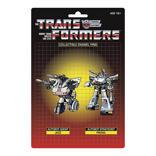 Transformers Jazz and Prowl Retro Enamel Pin Set