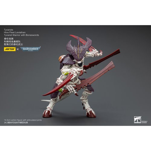 Joy Toy Warhammer 40,000 Tyranids Hive Fleet Leviathan Tyranid Warrior with Boneswords 1:18 Scale Ac
