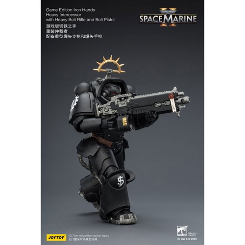 Joy Toy Warhammer 40K Space Marines Game Edition Iron Hands Intercessor Bolt Rifle & Pistol 1:18 Sca