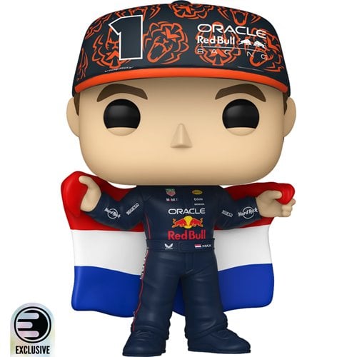 Formula 1 Red Bull Max Verstappen with Flag Funko Pop! Vinyl Figure #18 - Entertainment Earth Exclusive