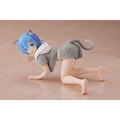 Re:Zero Starting Life in Another World Rem Cat Roomwear Version Renewal Edition Desktop Cute Statue