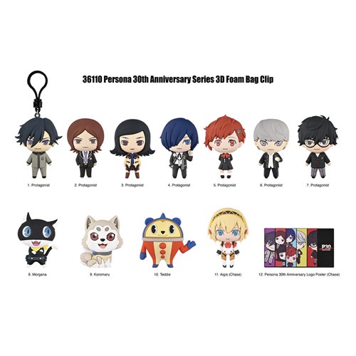 Persona 5 Tactica Series 3 3D Foam Bag Clip Display Case of 24