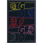 Power Rangers Neon Go Go Framed Art Print