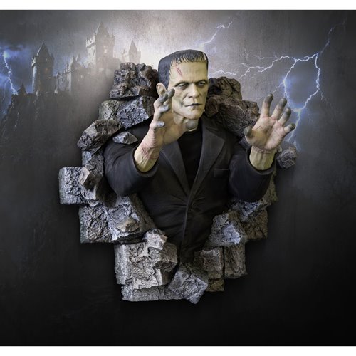 Frankenstein 1:1 Scale Life-Size Wall Sculpture Mount