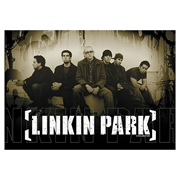 Linkin Park Sepia Photo Fabric Poster Wall Hanging