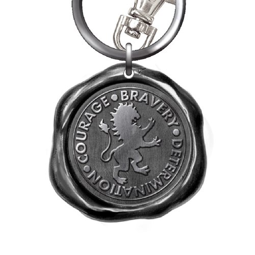 Harry Potter Gryffindor Seal Stamp Pewter Key Chain