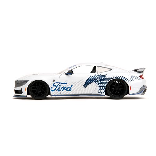 Bigtime Muscle 2024 Ford Mustang Dark Horse Glossy White 1:24 Scale Die-Cast Metal Vehicle