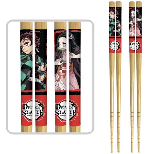Demon Slayer Bamboo Chopsticks Tanjiro and Nezuko 2-Pack