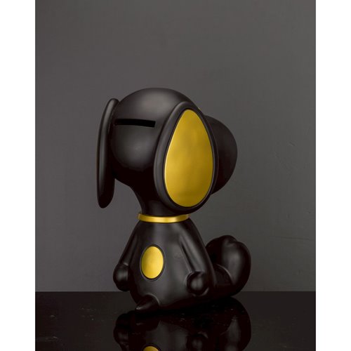 Peanuts Snoopy Black and Gold Version VPB-018SP Peanuts Series Vinyl Functional Piggy Bank
