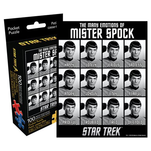 Star Trek The Many Emotions of Mister Spock 100 Piece Pocket Puzzle NEW SEALED 