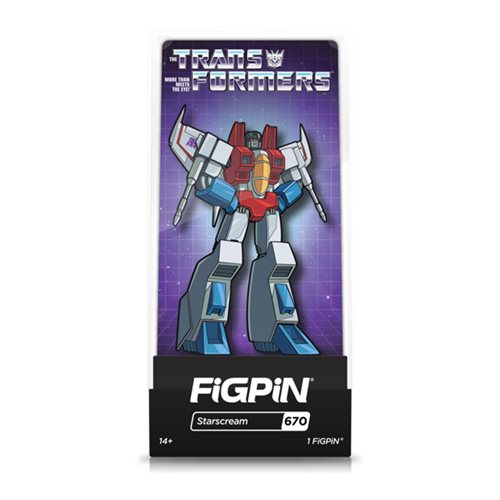 Transformers Starscream FiGPiN Classic 3-Inch Enamel Pin - FiGPiN Exclusive
