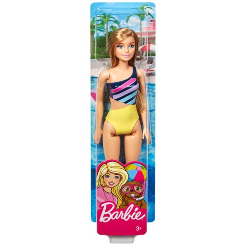 Barbie Beach Doll with Striped Suit