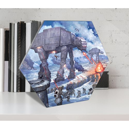 Star Wars The Battle of Hoth Knexagon Wood Print