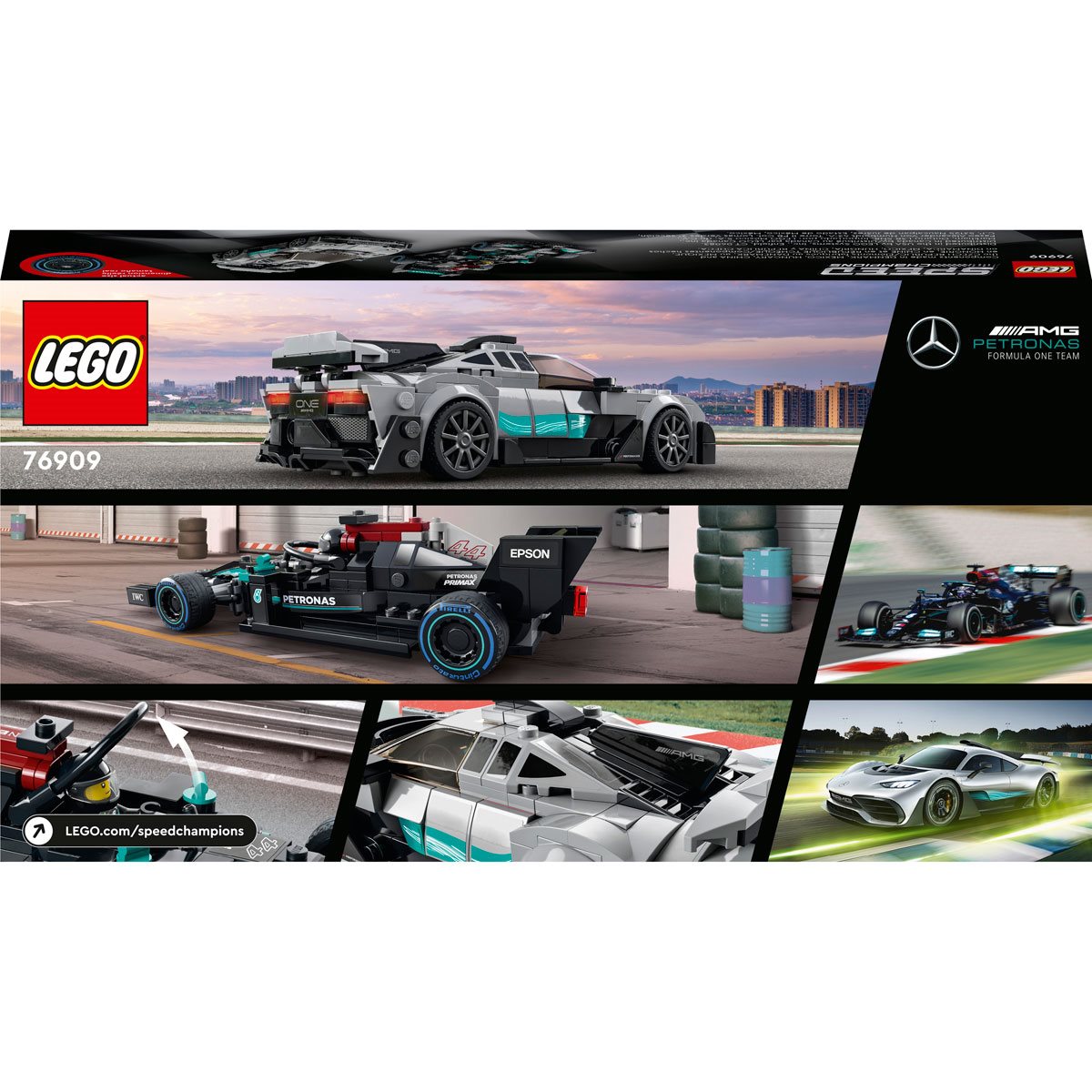 mikrofon Potentiel Forbedring LEGO 76909 Speed Champions Mercedes-AMG F1 W12 E Performance & Mercedes-AMG  Project One