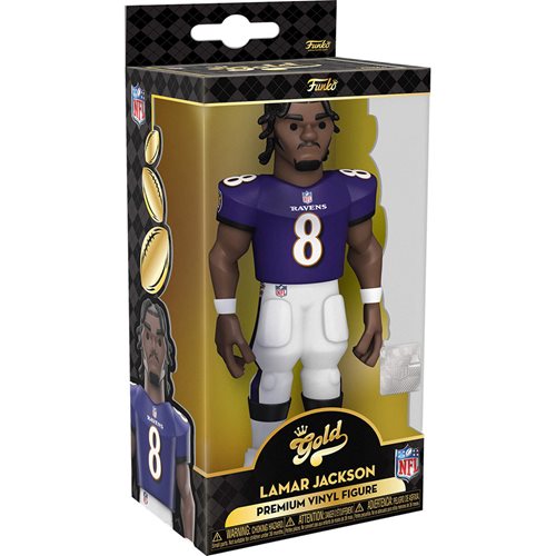 NFL Ravens Lamar Jackson (Home Uniform) 5-Inch Vinyl Gold Figure