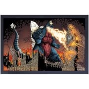 Godzilla Big Ben Framed Art Print
