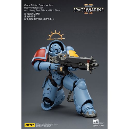 Joy Toy Warhammer 40,000 Space Marines Game Edition Space Wolves Intercessor Rifle & Pistol 1:18 Sca