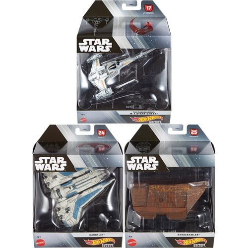 Star Wars Hot Wheels Starships Select 1:50 Scale 2024 Mix 2 Vehicle Case of 5