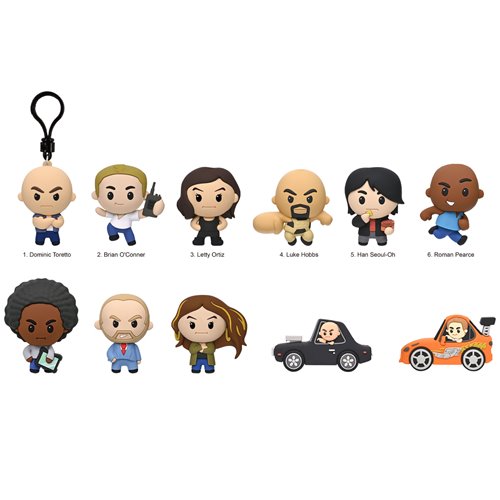 Fast & Furious 3D Foam Bag Clip Random 6-Pack