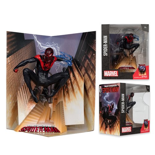 Marvel Wave 2 Spider-Man Miles Morales: Spider-Man #1 1:10 Scale Posed Figure with Scene