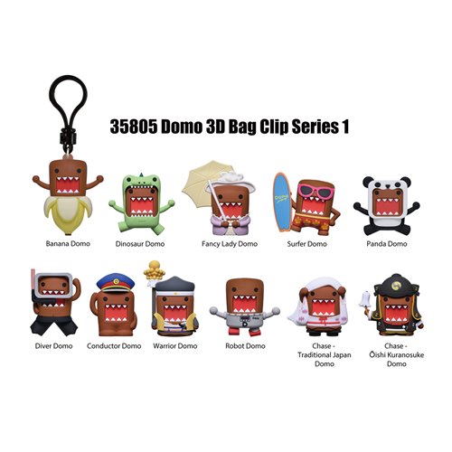 Domo-Kun 3D Foam Bag Clip Display Case of 24
