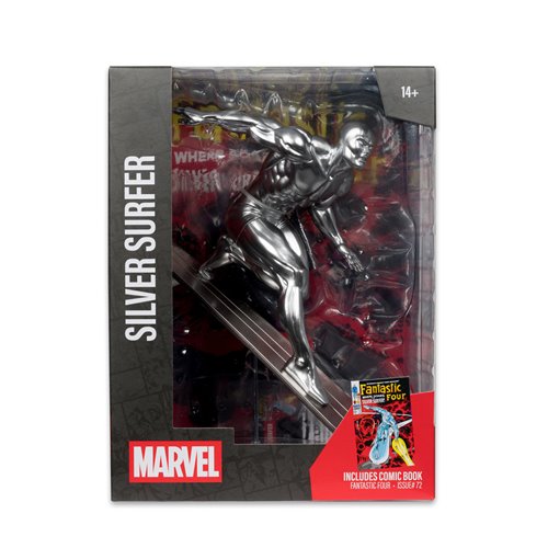 Marvel Collection Wave 6 Silver Surfer Fantastic Four #72 1:6 Scale Posed Figure with Scene and Comi