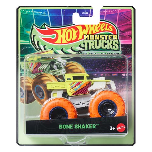 Hot Wheels Monster Trucks Glow in the Dark Vehicle 2026 Mix 2 Case of 6
