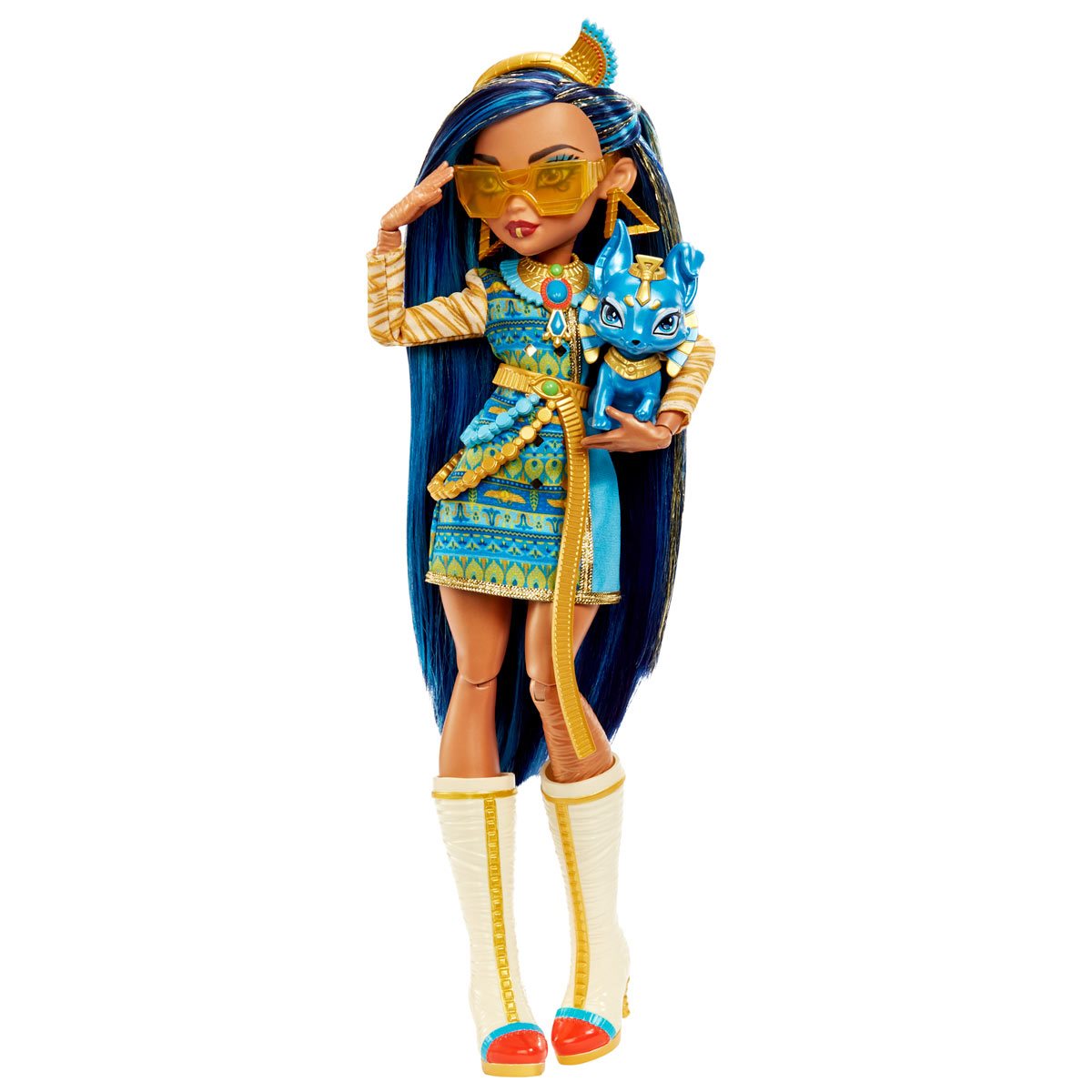 Monster High Cleo Golden Glam Case playset with doll 2023 