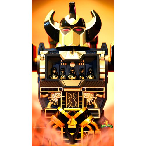 Mighty Morphin Power Rangers Black and Gold Megazord Super Cyborg Vinyl Figure