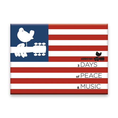 Woodstock Flag Flat Magnet