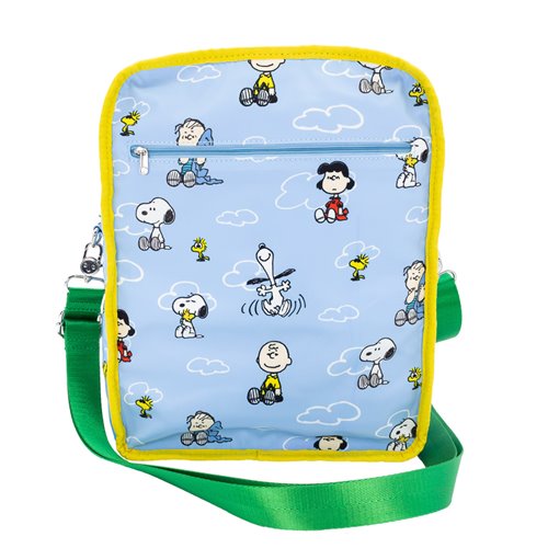Peanuts Color Block Denim and Canvas Reversible / Convertible Crossbody Bag